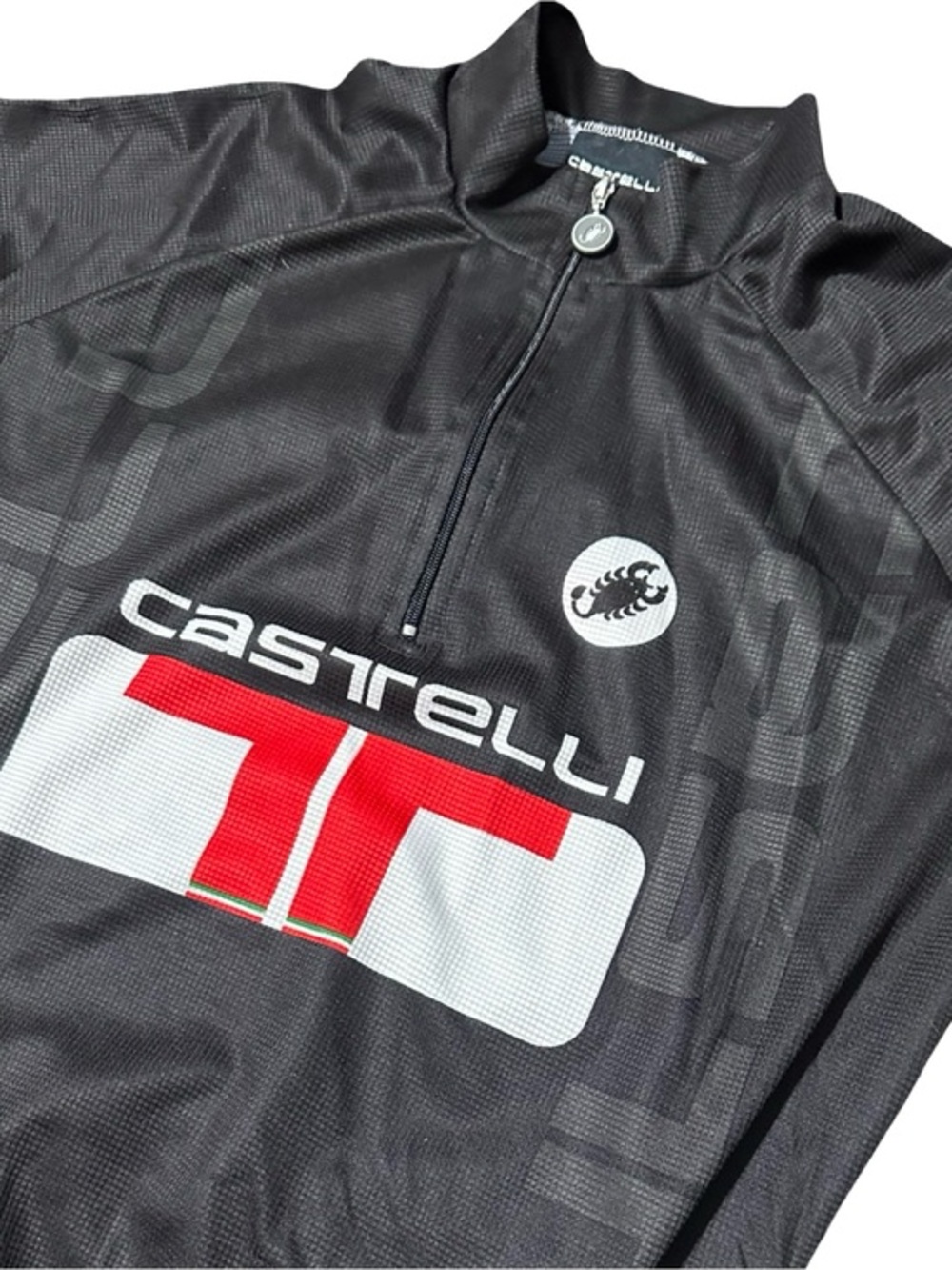 Castelli Vintage Women's Size S Black Red Cycling Jersey Tee